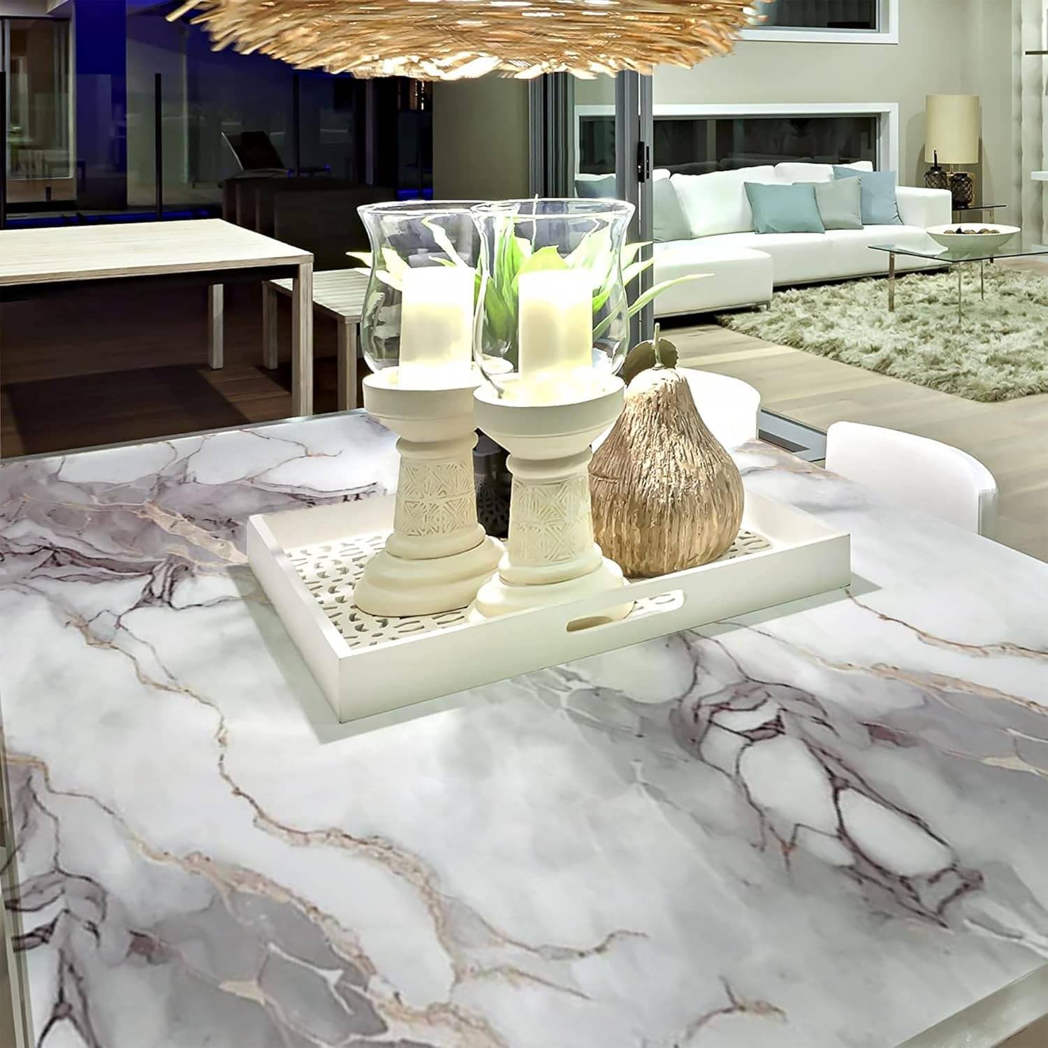     			OceanSky Abstract Wallpaper ( 60 x 200 ) cm ( Pack of 2 )