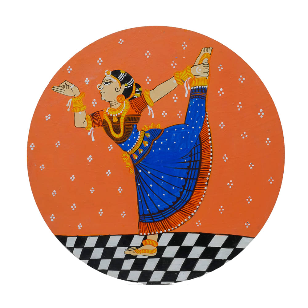     			Penkraft Exclusively hand-painted Round MDF in Cheriyal painting art form