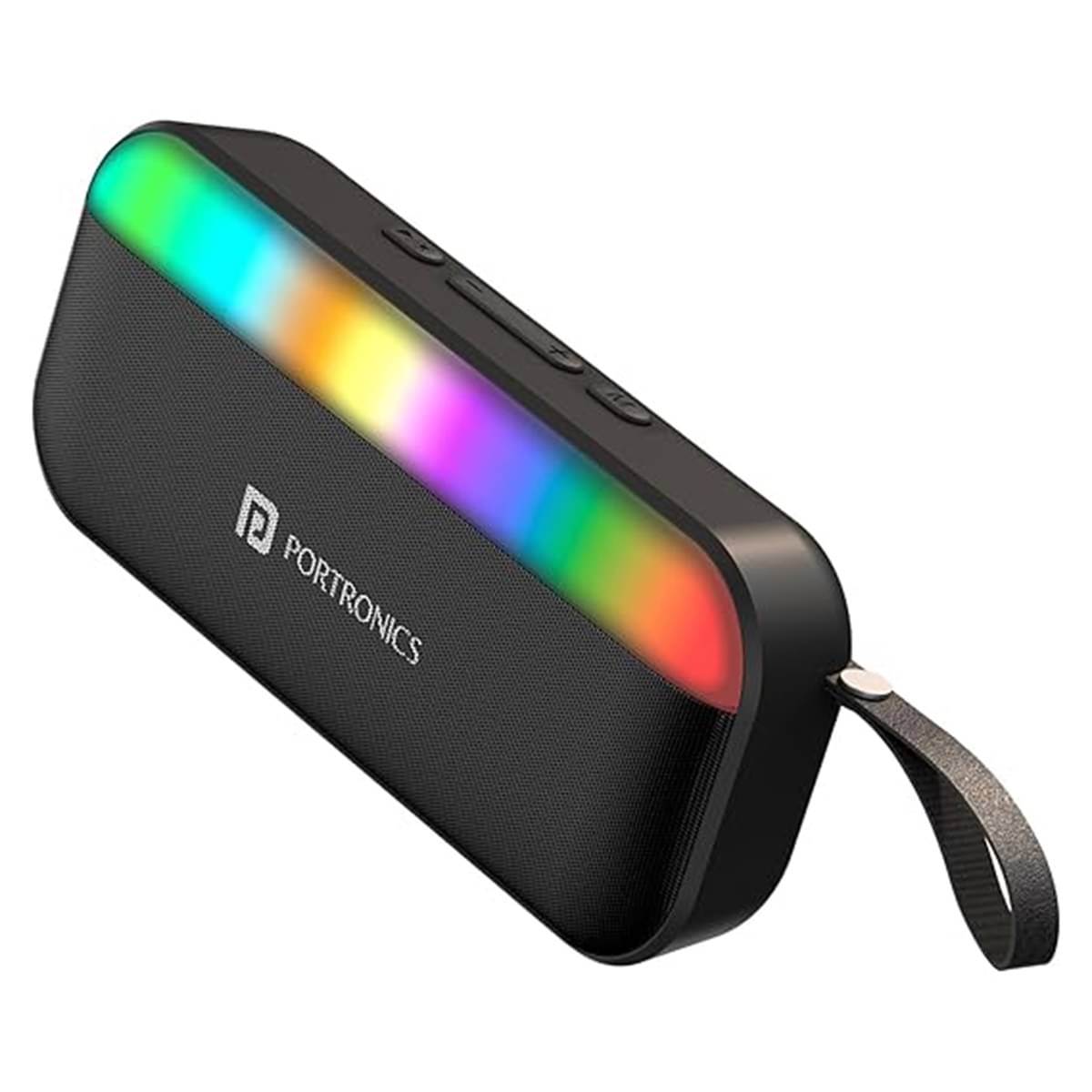    			Portronics Plugs 3 15 W Bluetooth Speaker Bluetooth V 5.3 with USB,SD card Slot Playback Time 4 hrs Black