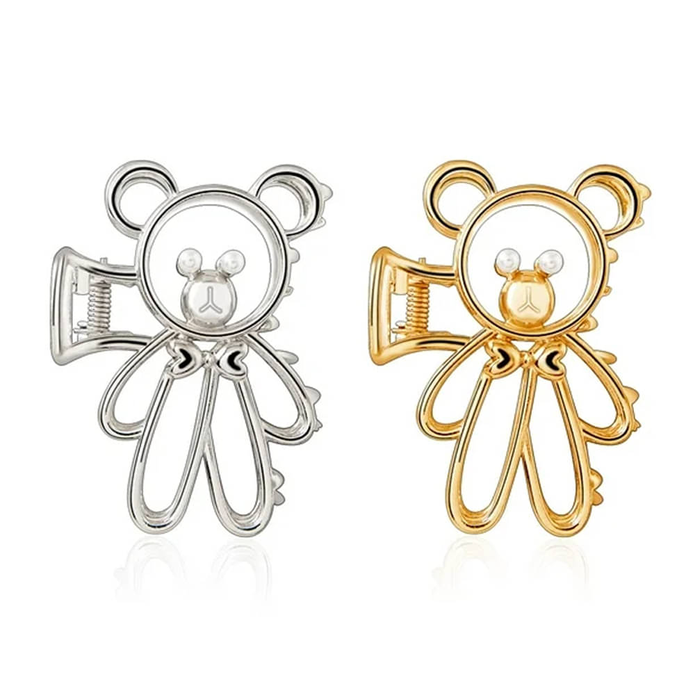     			Rhosyn Gold,Silver Women's Hair Clip ( Pack of 2 )