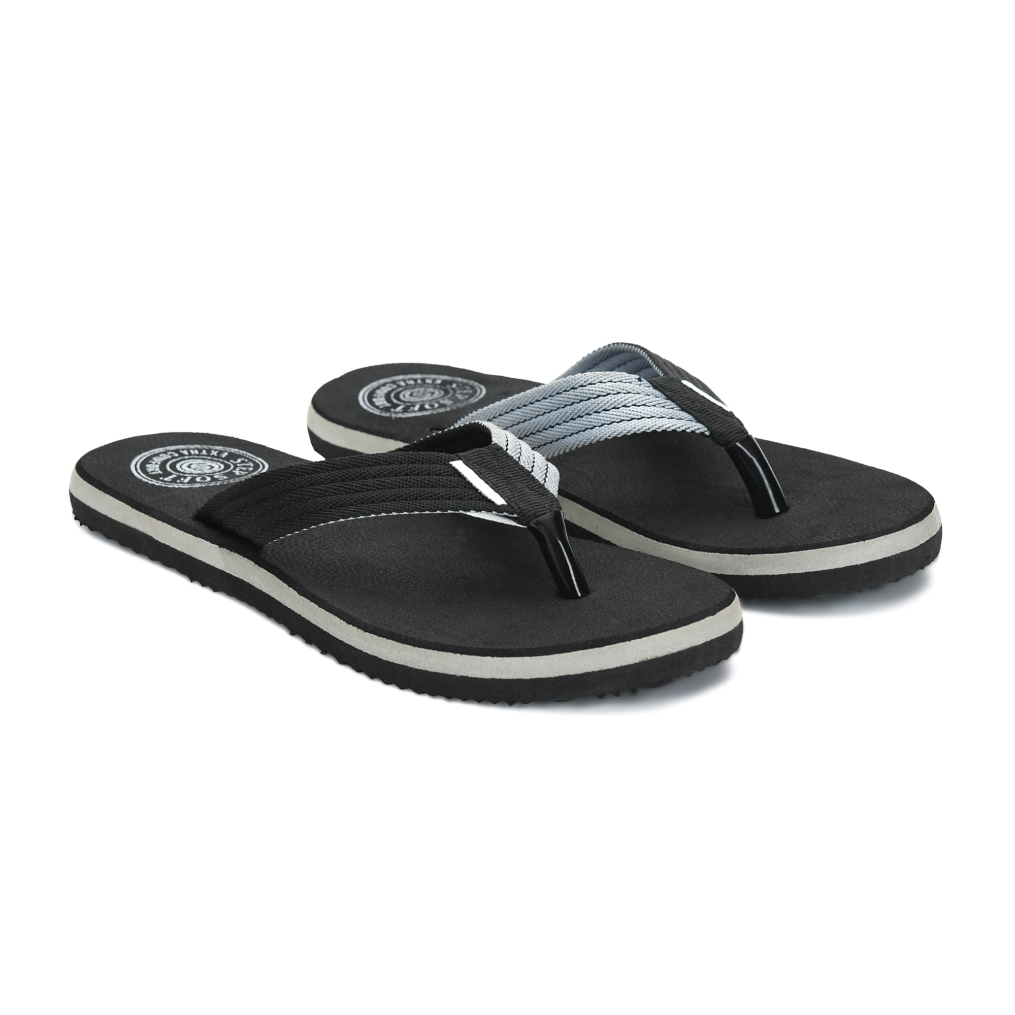     			STEPSOFT Black Men's Daily Slipper