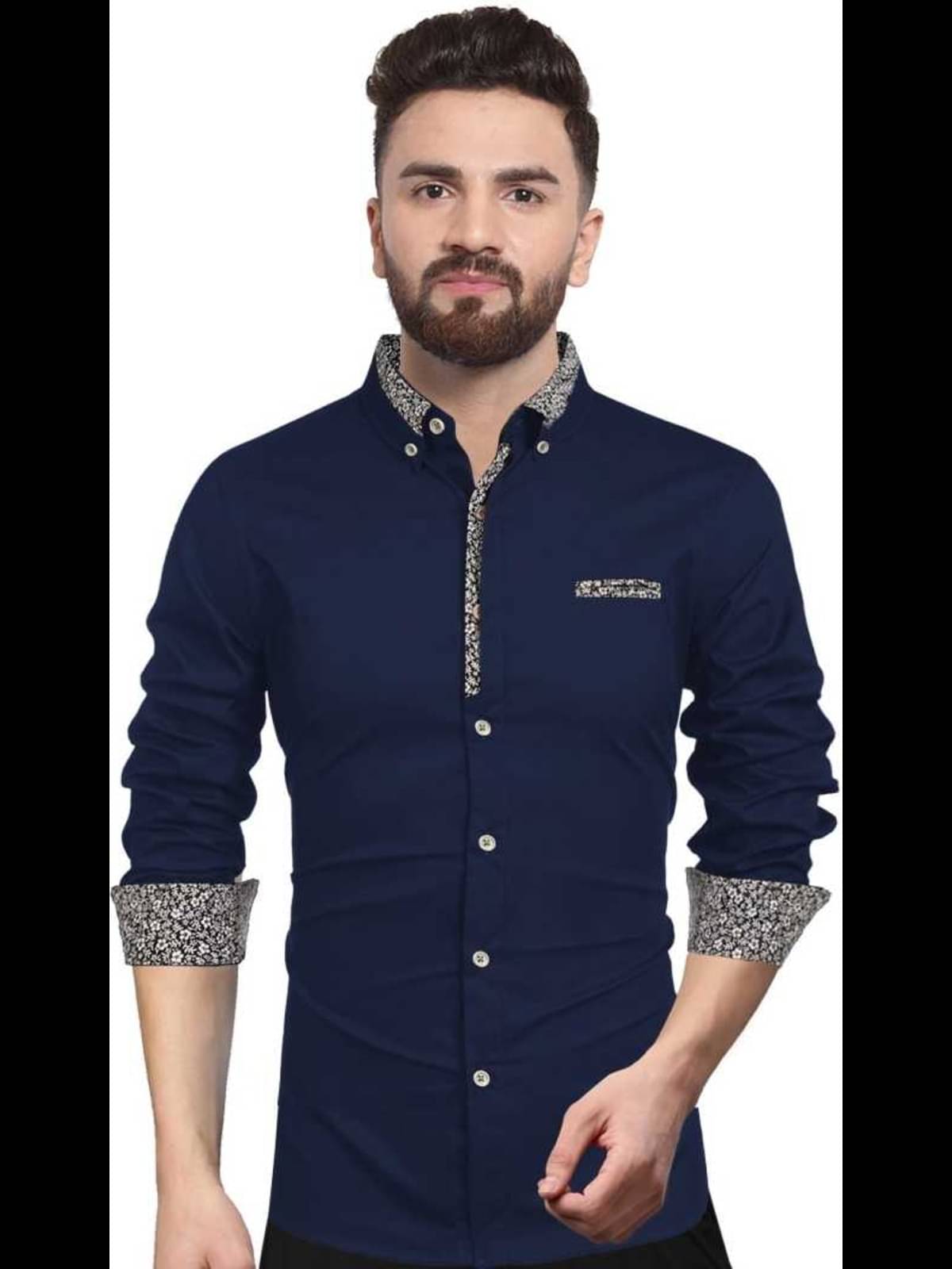 Sky Global Polyester Regular Fit Solids Full Sleeves Men's Casual Shirt - Navy ( Pack of 1 ) Sky Global Polyester Regular Fit Solids Full Sleeves Men's Casual Shirt - Navy ( Pack of 1 )
