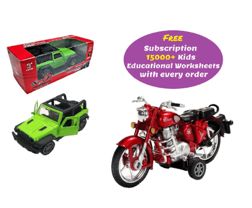     			Toonkiz Combo of Small Metal Thar & Bike