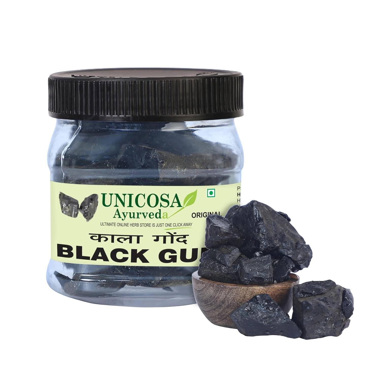 UNICOSA AYURVEDA Kala Gond (Black Edible Gum) – 100g Solid 100 gm Pack Of 1 UNICOSA AYURVEDA Kala Gond (Black Edible Gum) – 100g Solid 100 gm Pack Of 1