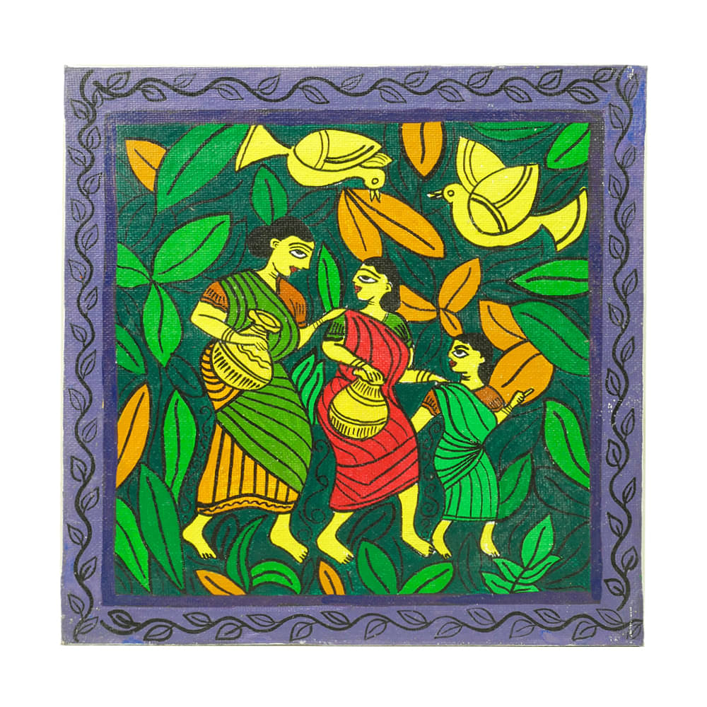     			Unique hand-painted Kalighat art on Canvas -1 by Penkraft