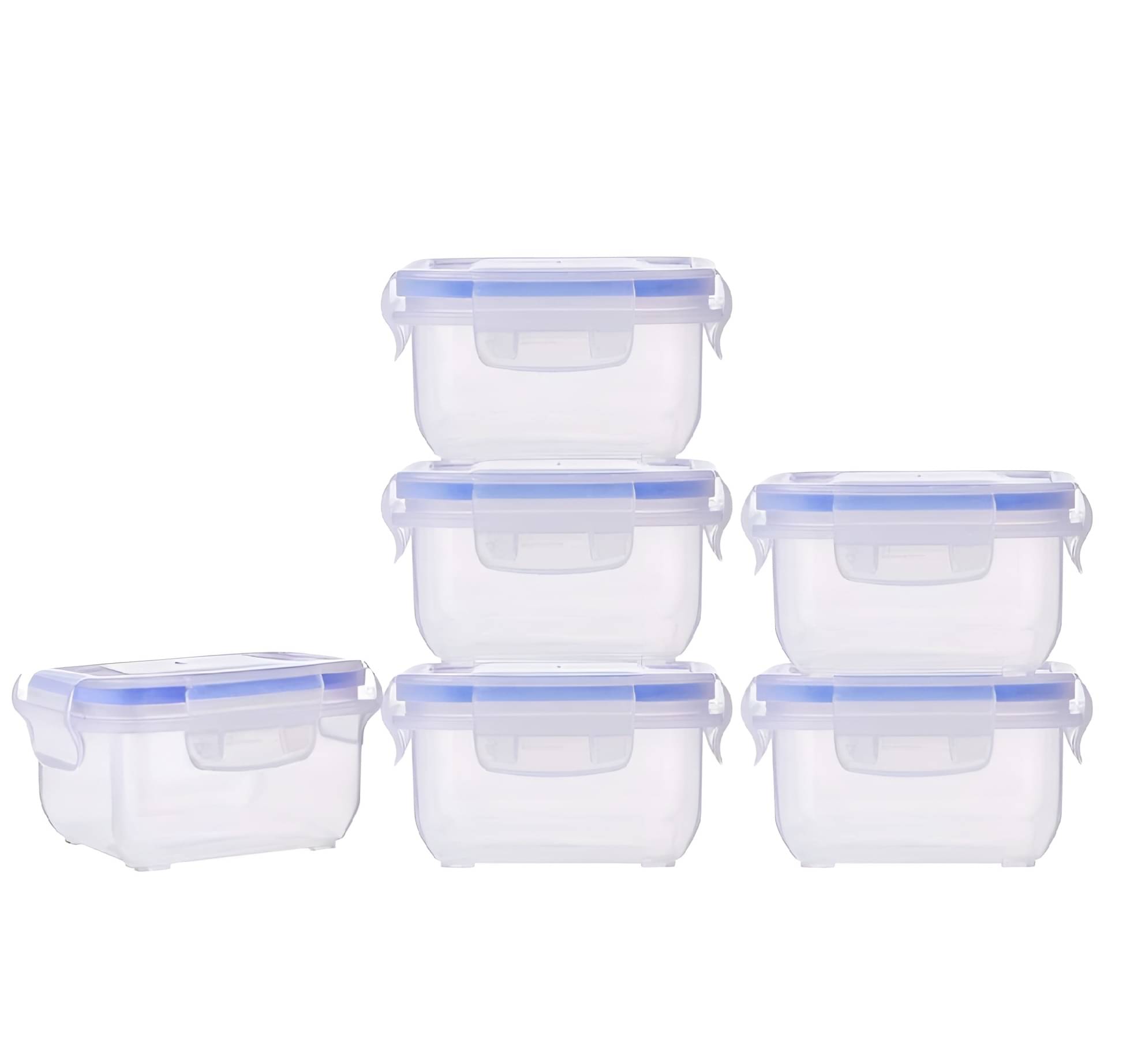 VRISTO clip lock container PET Transparent Spice Container ( Set of 6 ) VRISTO clip lock container PET Transparent Spice Container ( Set of 6 )