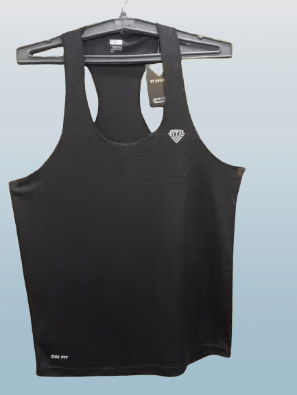     			VTSports Pack of 1 Polyester Gym Vest For Men ( Black )