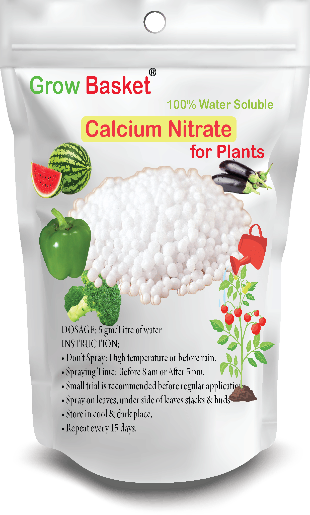     			Water-Soluble Calcium Nitrate for Plants – High-Grade Fertilizer for Tomatoes, Peppers & Leafy Vegetables – Promotes Healthy Growth & Flowering – 100% Pure – 1 kg