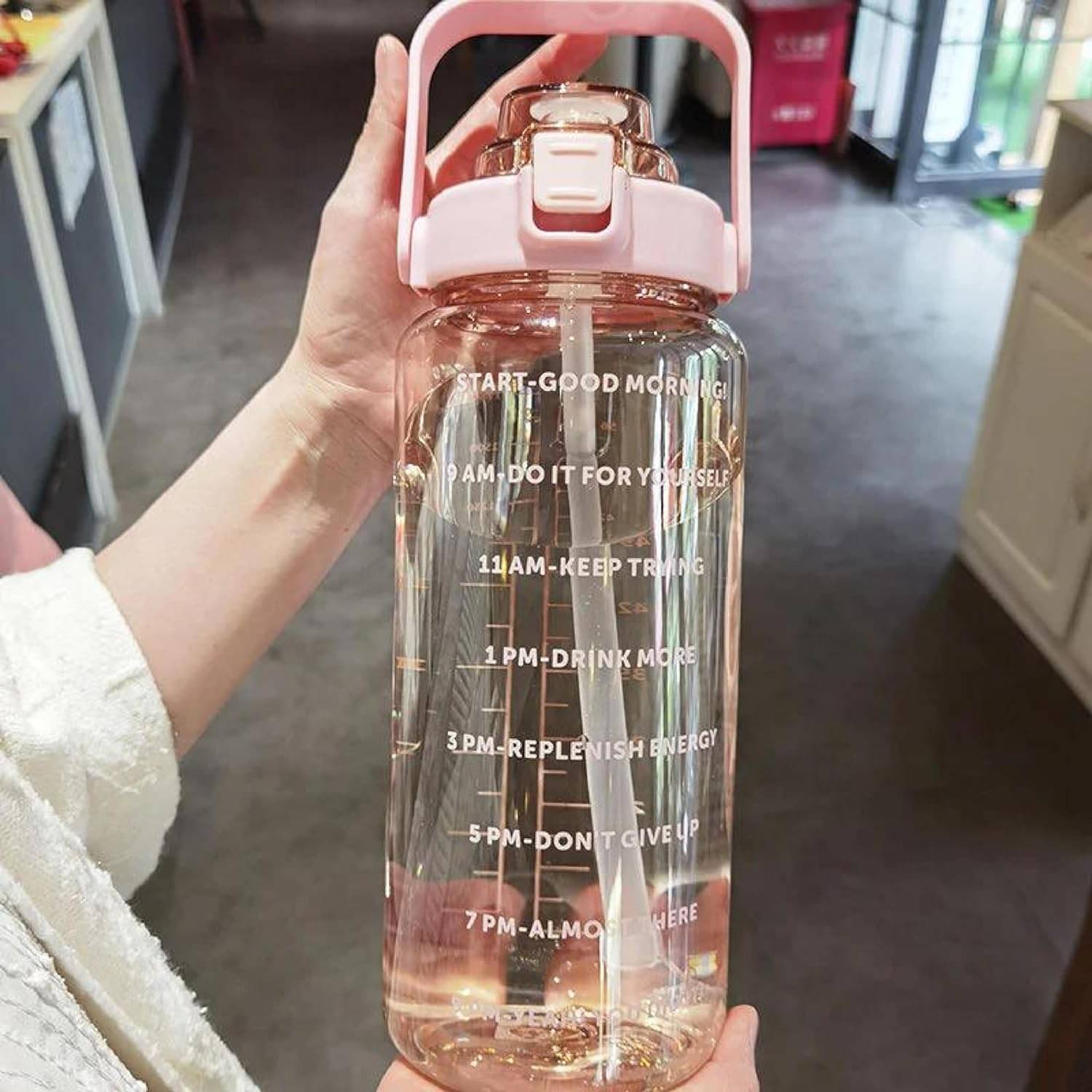     			Weizny Pink Plastic Sipper Water Bottle 2000 mL ( Set of 1 )