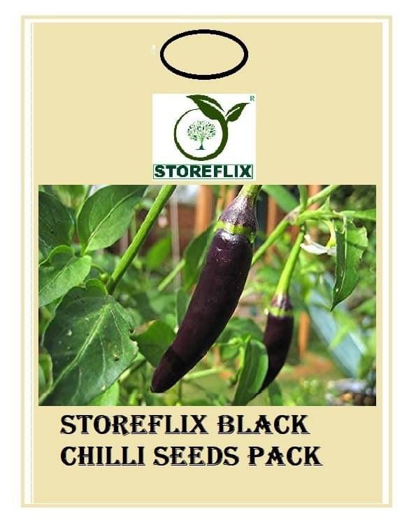     			black chilli 50 seeds pack with user manual for home kitchen gradening use