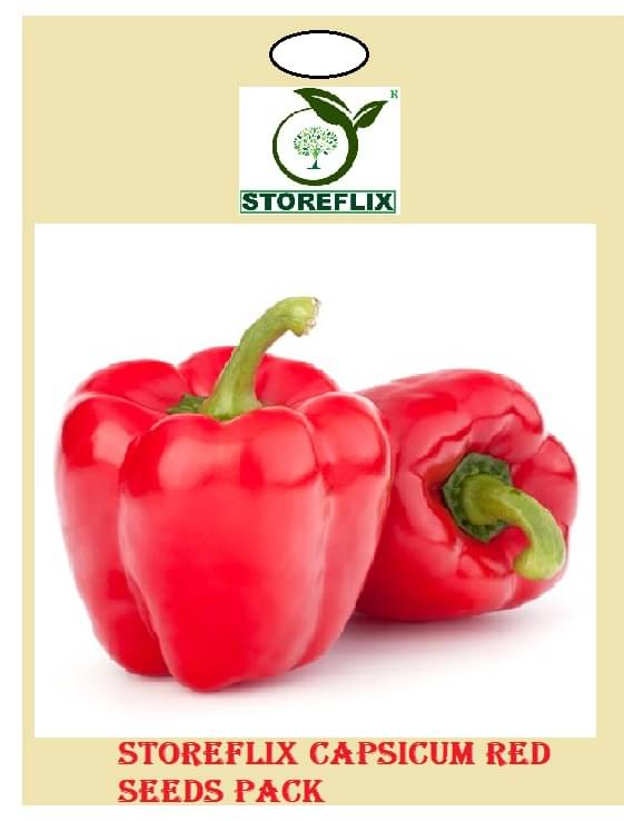 capsicum red 50 seeds pack with user manual for home kitchen gradening use capsicum red 50 seeds pack with user manual for home kitchen gradening use