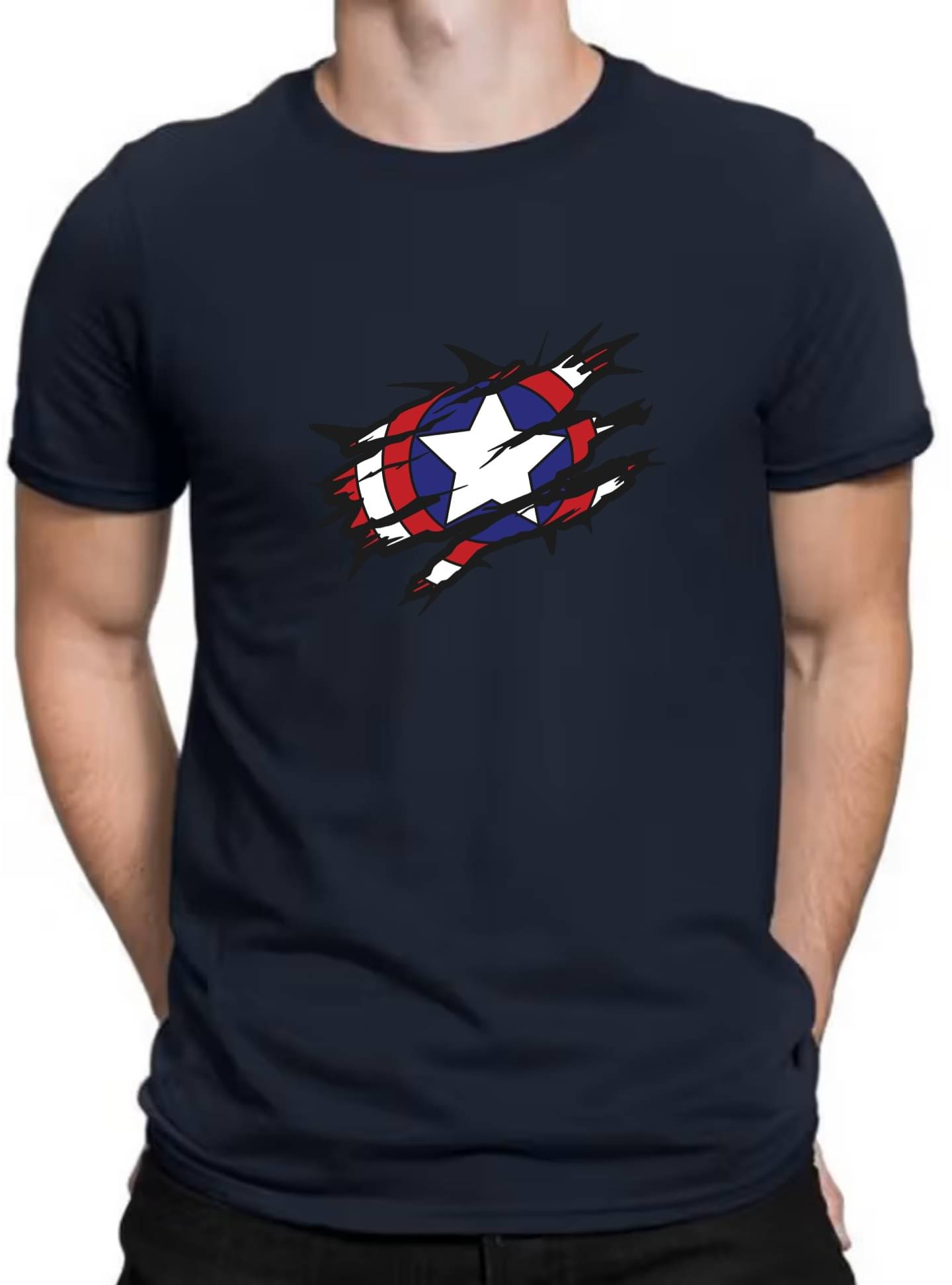 code yellow Men Polyester Regular Fit Printed T-Shirt ( Navy ) code yellow Men Polyester Regular Fit Printed T-Shirt ( Navy )
