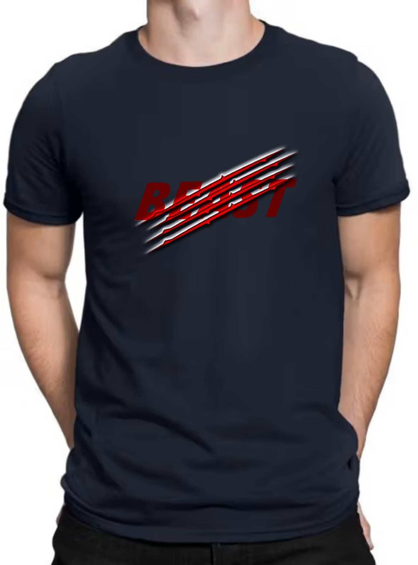 code yellow Men Polyester Regular Fit Printed T-Shirt ( Navy ) code yellow Men Polyester Regular Fit Printed T-Shirt ( Navy )
