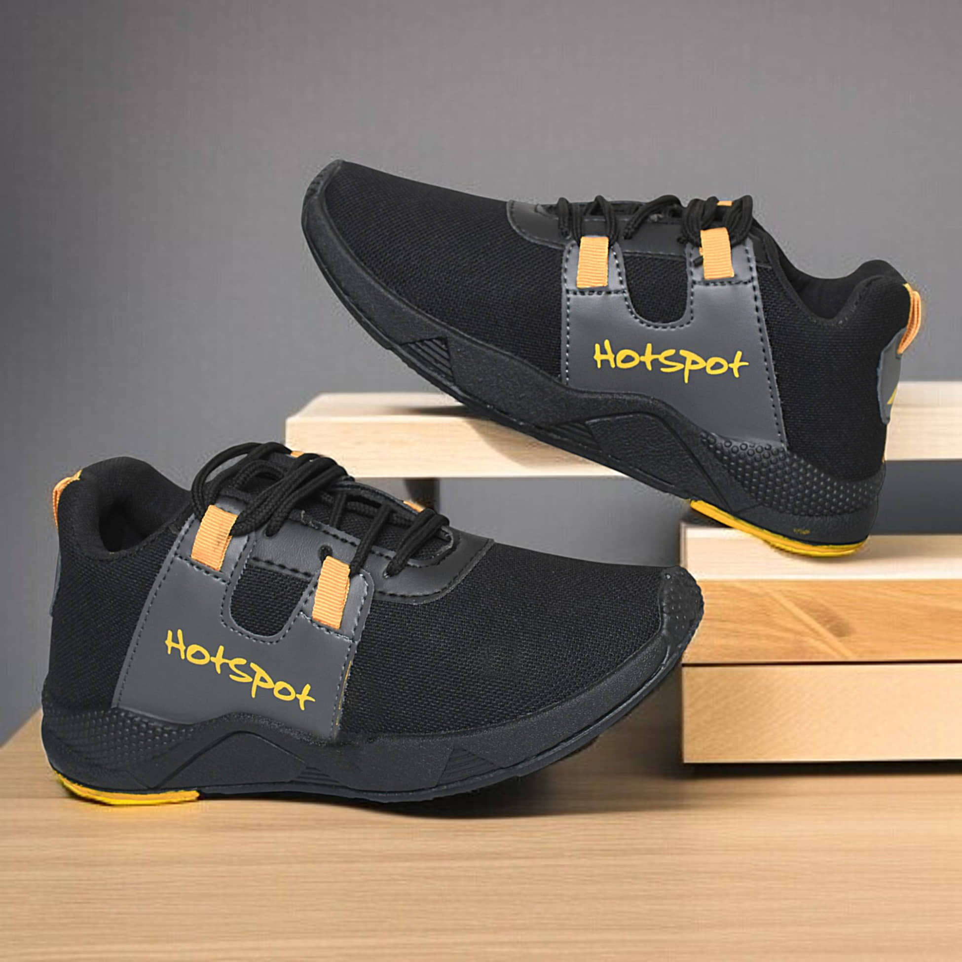 hotstyle Boost Black Men's Sports Running Shoes - Sports Shoes | Buy online on ZillyBuy