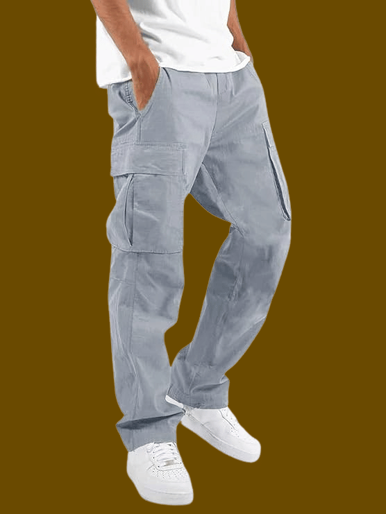     			ikigai Regular Flat Men's Cargos - Grey ( Pack of 1 )