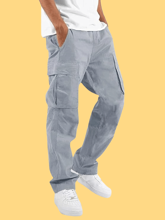     			micotti Regular Flat Men's Cargos - Grey ( Pack of 1 )