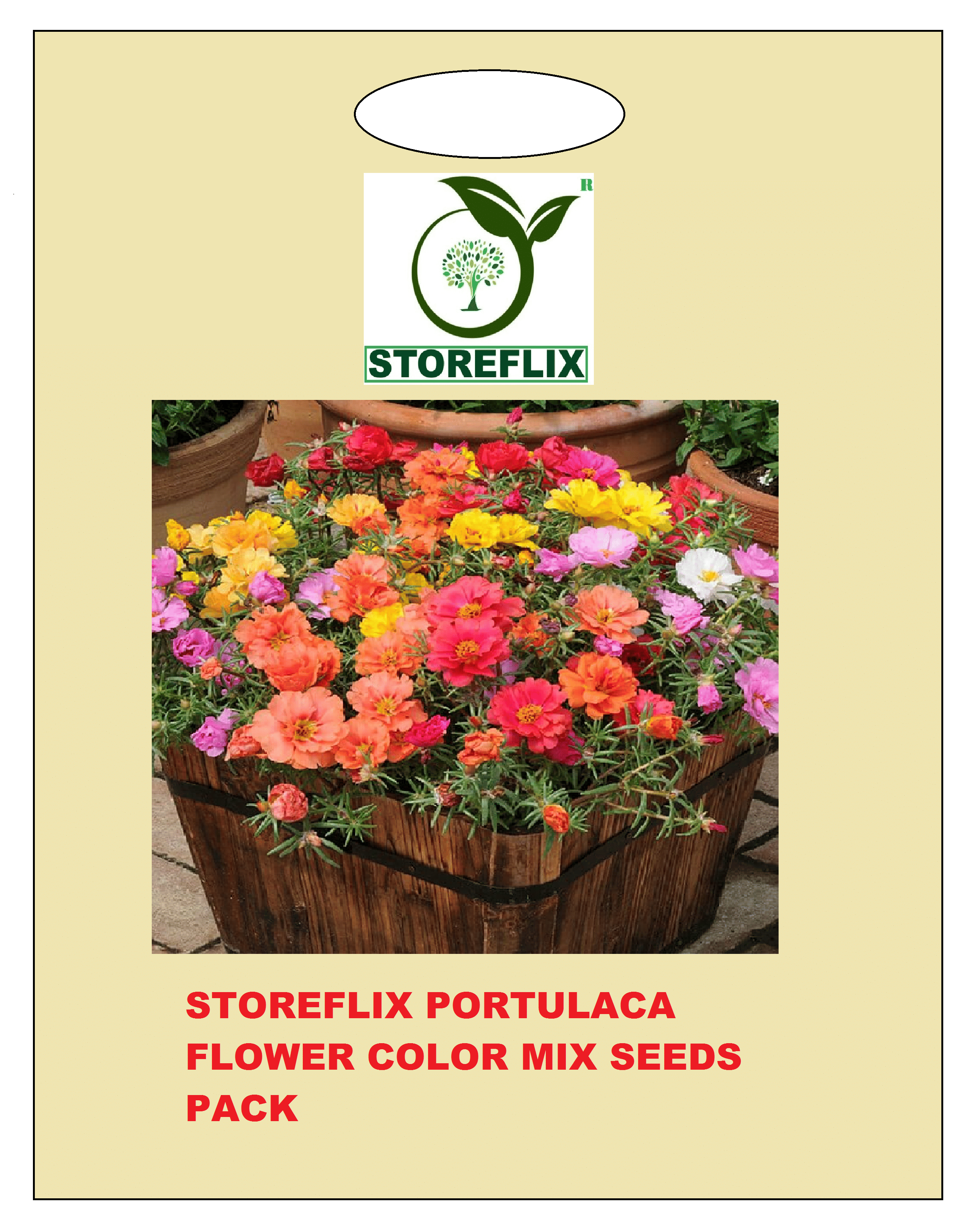     			portulaca flower 100 seeds pack with free cocopeat and user manual