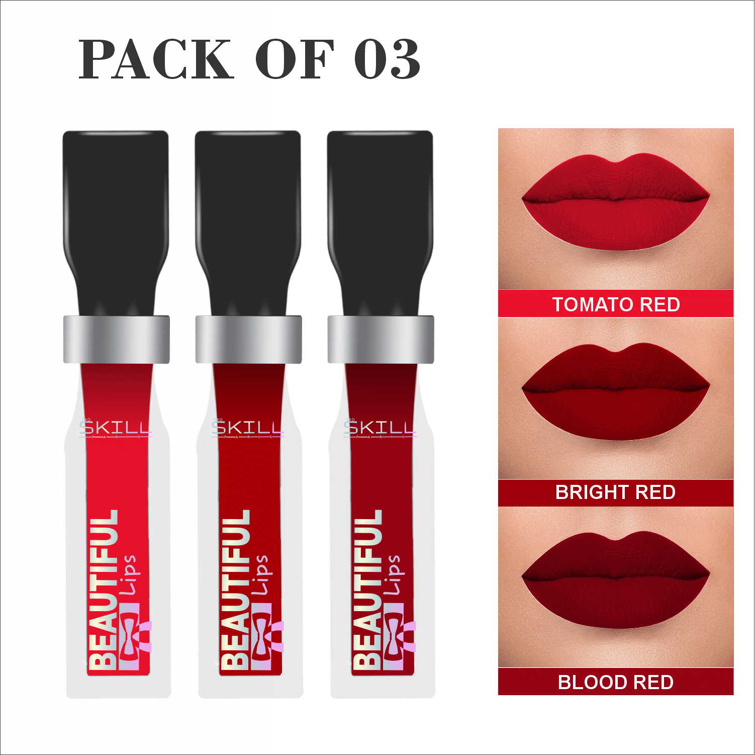 pro skill paris Red Matte Long Lasting Liquid Lipstick ( Pack of 12 ) pro skill paris Red Matte Long Lasting Liquid Lipstick ( Pack of 12 )