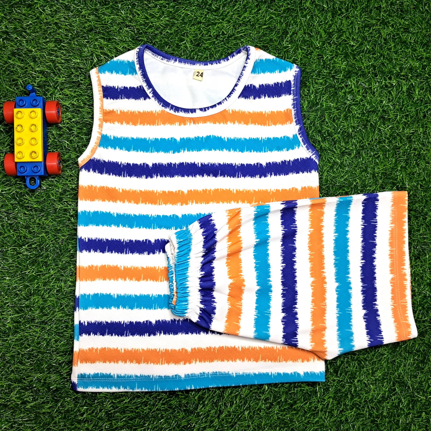 s muktar garments Pack of 1 Baby Boys Cotton Blend T-Shirt & Shorts Set ( Multicolor )     			s muktar garments Pack of 1 Baby Boys Cotton Blend T-Shirt & Shorts Set ( Multicolor )