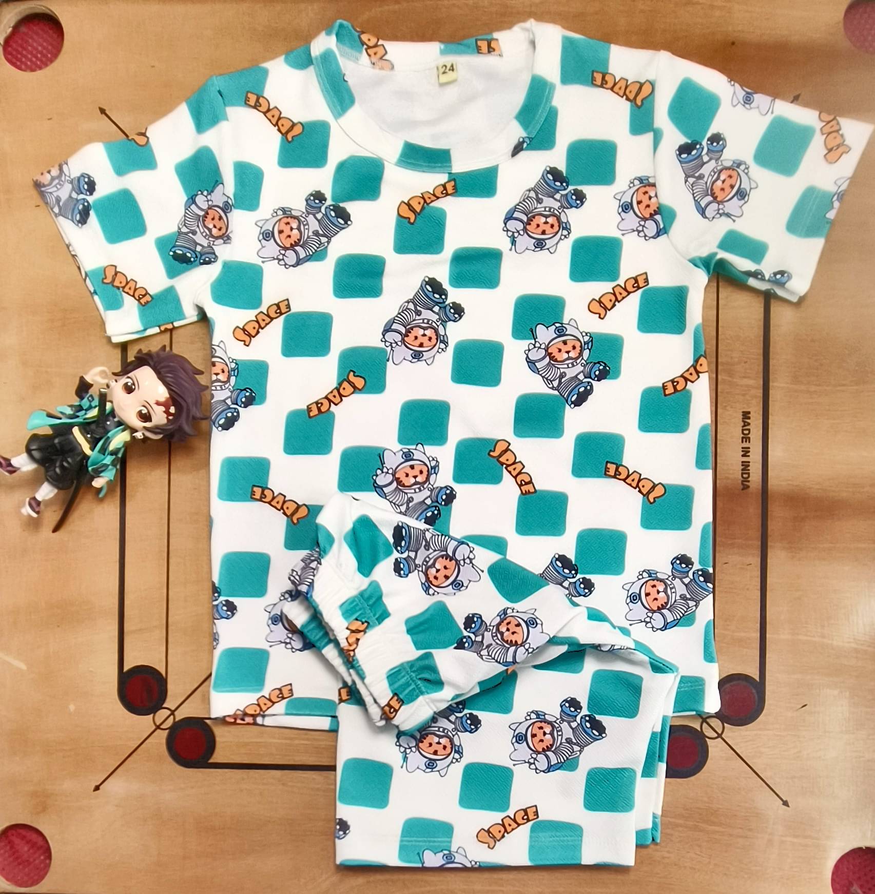     			s muktar garments Pack of 1 Baby Boys Cotton Blend T-Shirt & Shorts Set ( Multicolor )