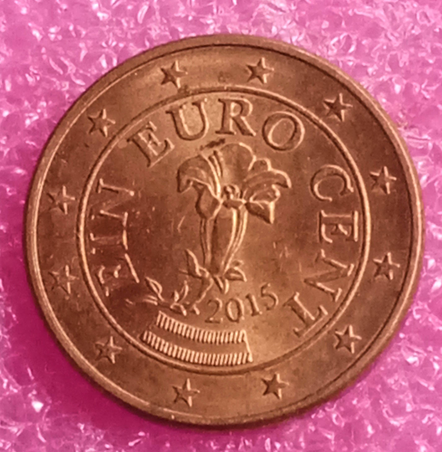     			( 10 COINS LOT ) AUSTRIA - 1 CENT EURO - UNC / AUNC CONDITION