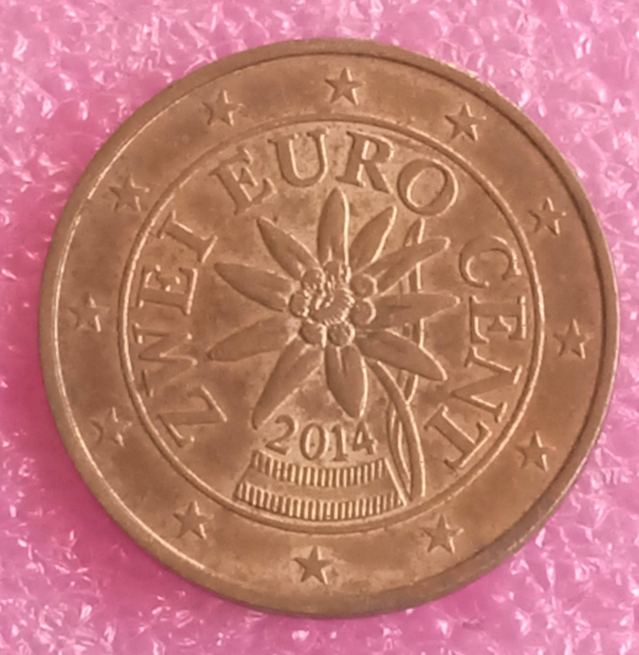     			( 10 COINS LOT ) AUSTRIA - 2 CENT EURO - UNC / AUNC CONDITION
