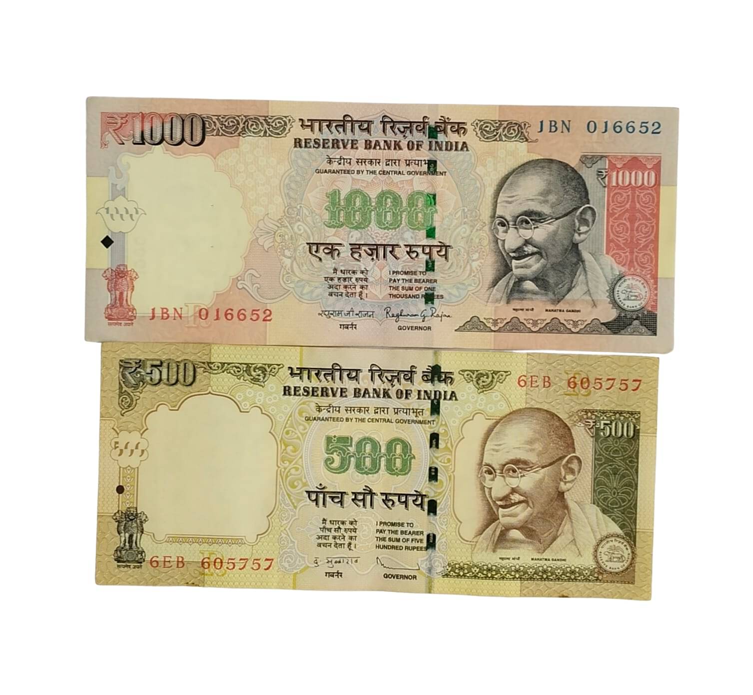     			500 or 1000 Rupees Note ( Pack of 2 ) Note will be same but series can be change