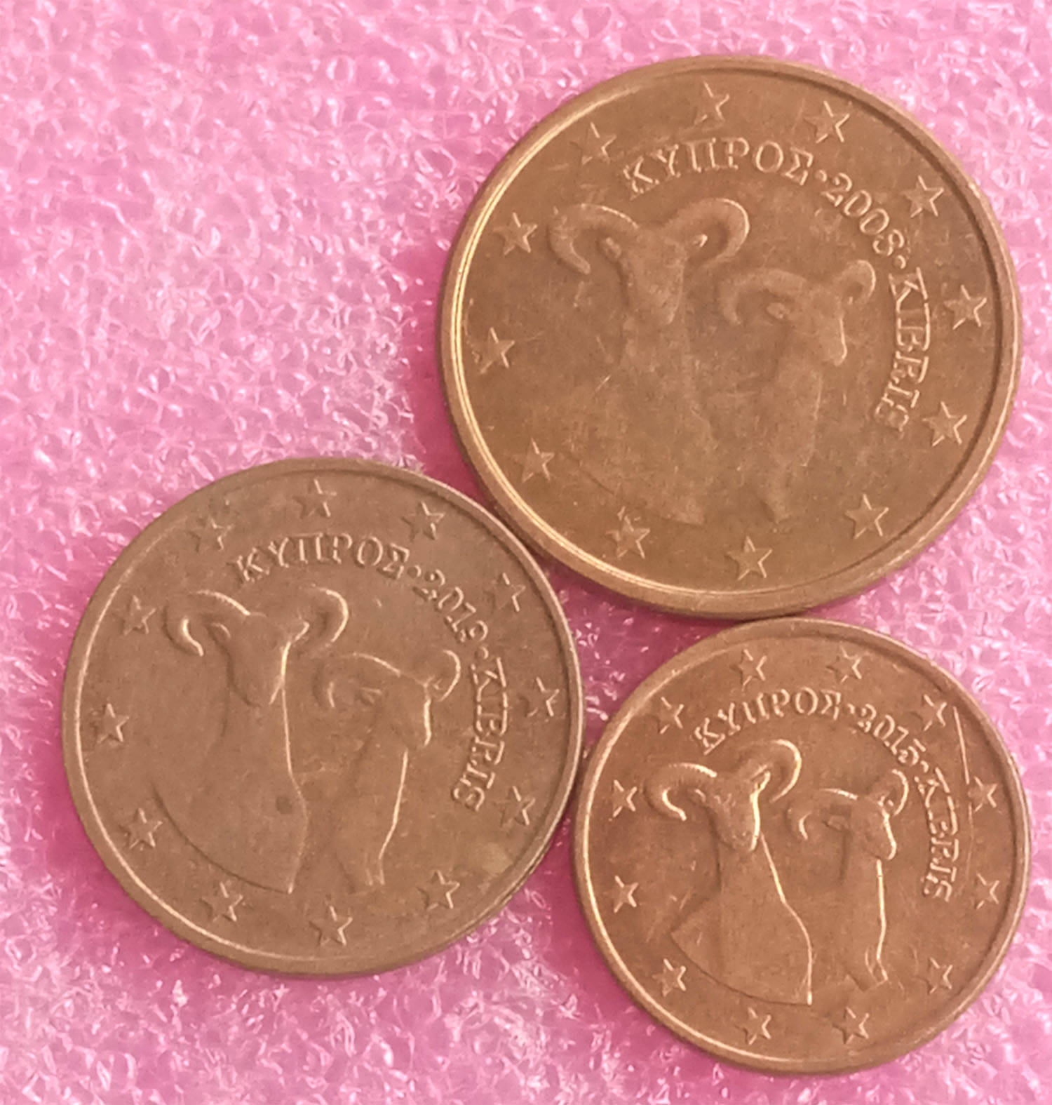     			ANDORRA - 3 DIFFERENT COINS SET - 1,2 & 5 Euro cent - UNC / AUNC CONDITION