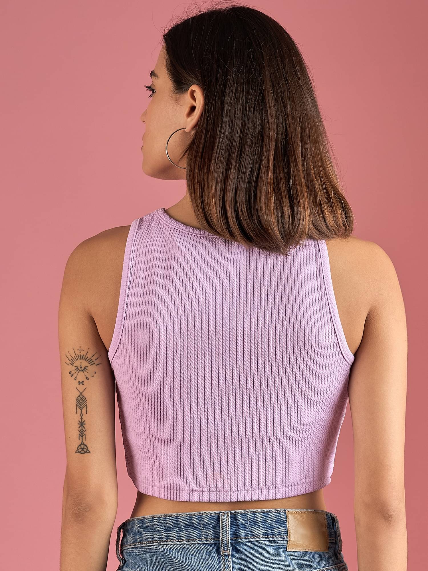 Anjir Women's Polyester Regular Top ( Purple ) Anjir Women's Polyester Regular Top ( Purple )