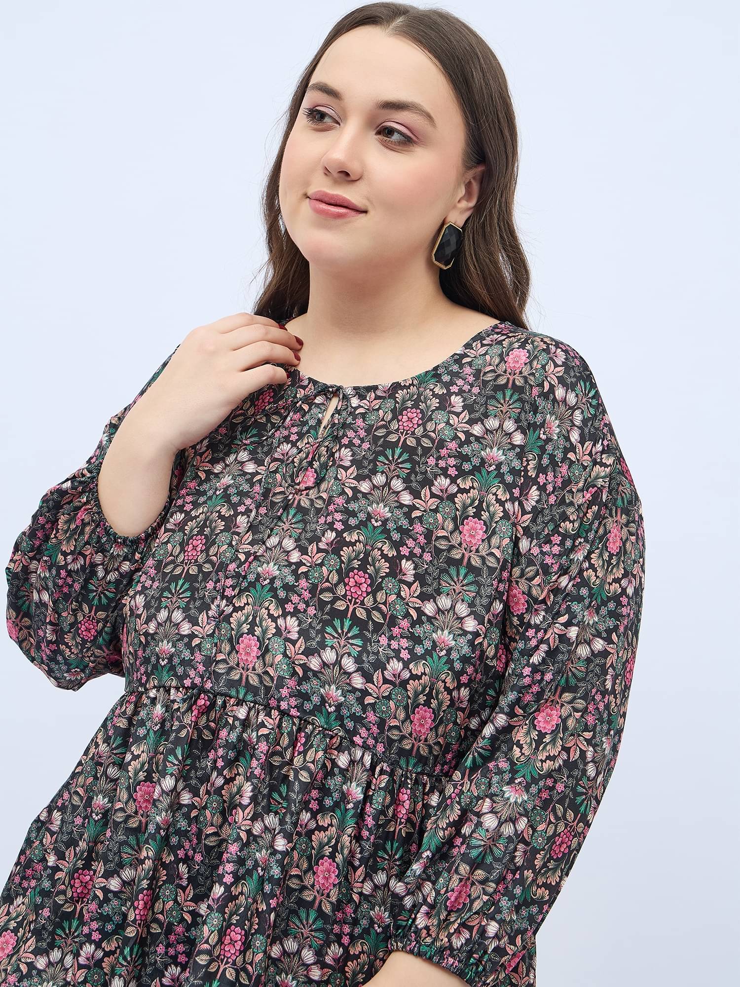 Anjir Women's Polyester Regular Top ( Black ) Anjir Women's Polyester Regular Top ( Black )
