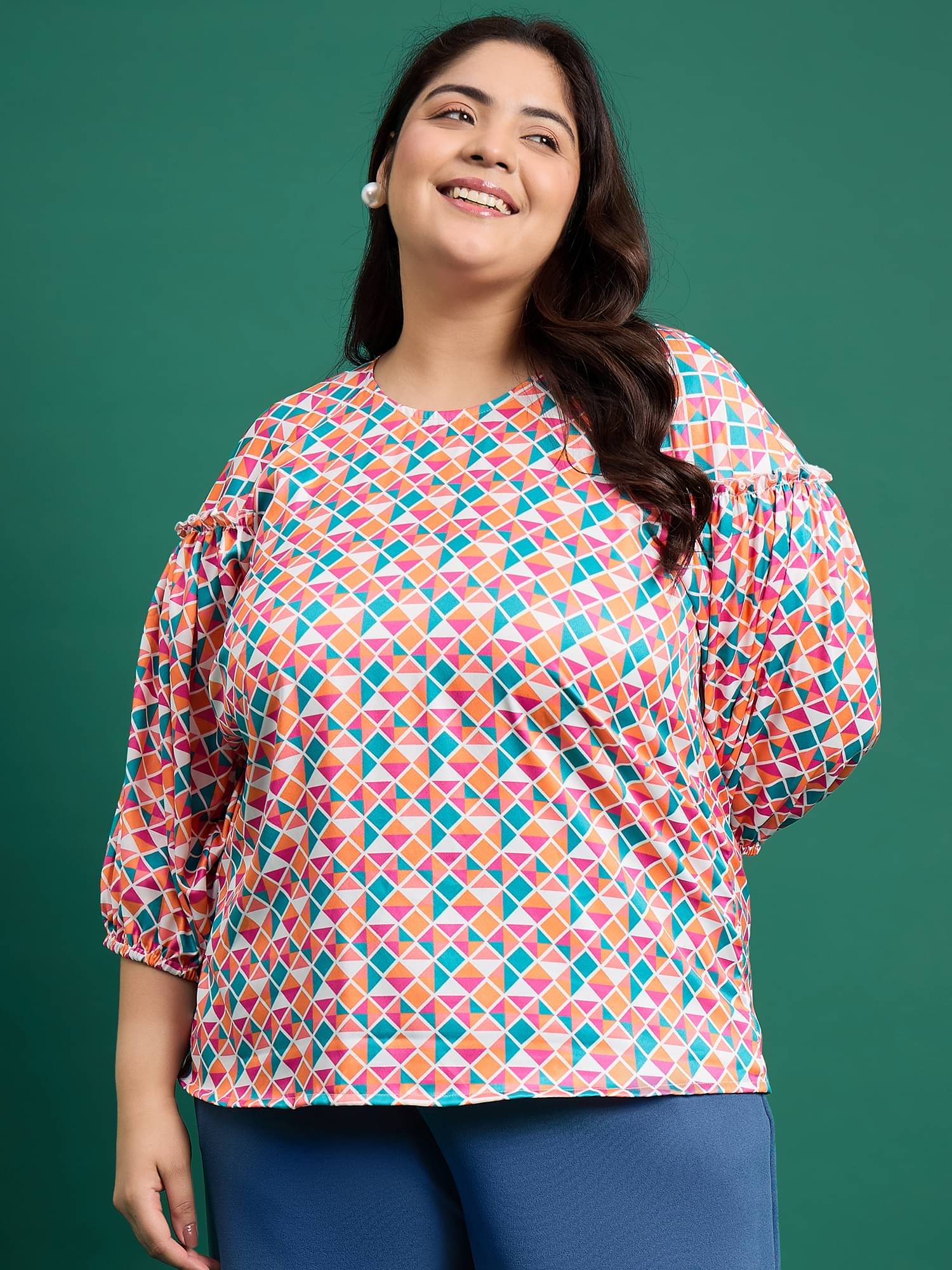 Anjir Women's Polyester Regular Top ( Pink ) Anjir Women's Polyester Regular Top ( Pink )