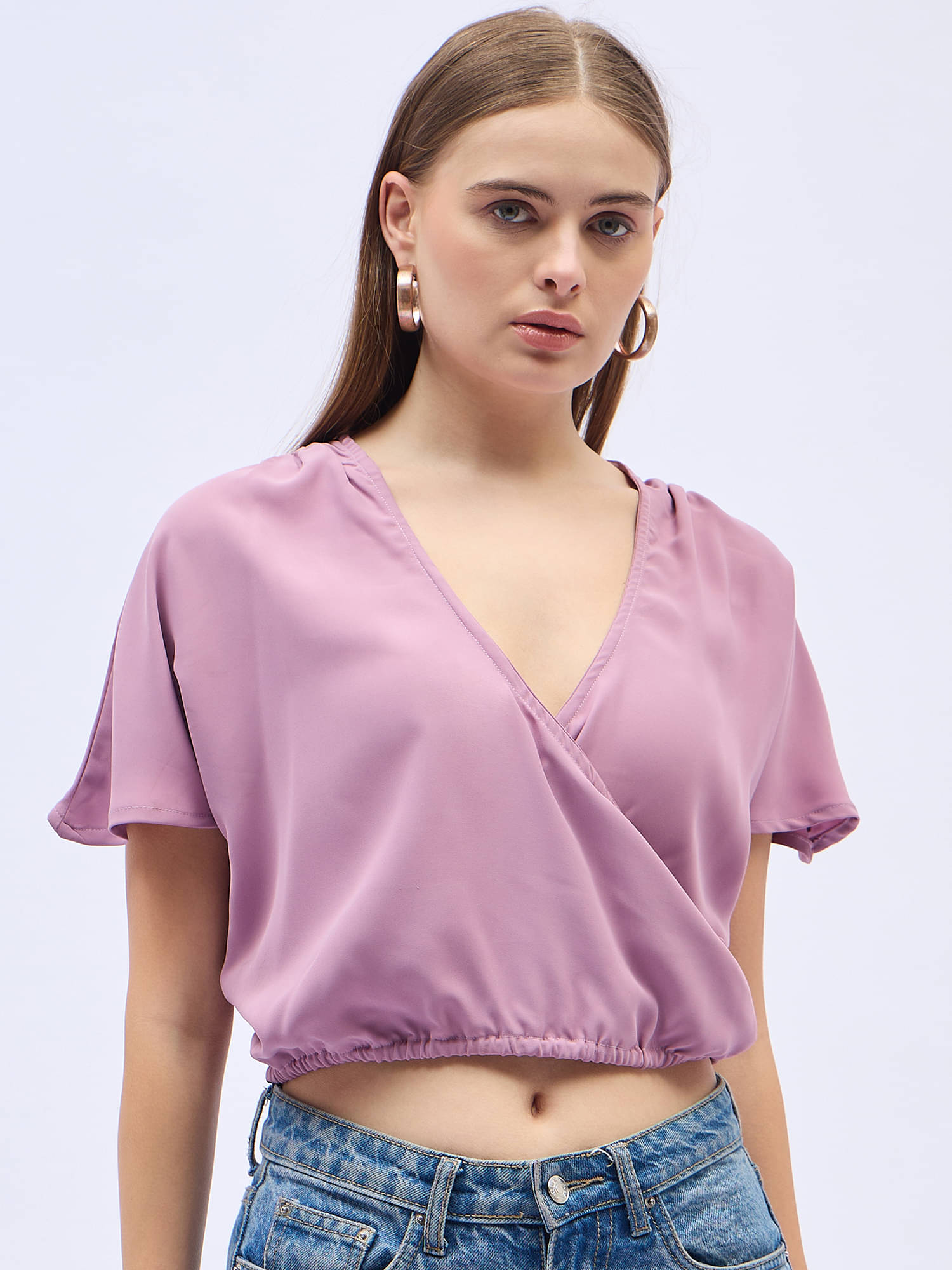     			Anjir Women's Polyester Regular Top ( Purple )