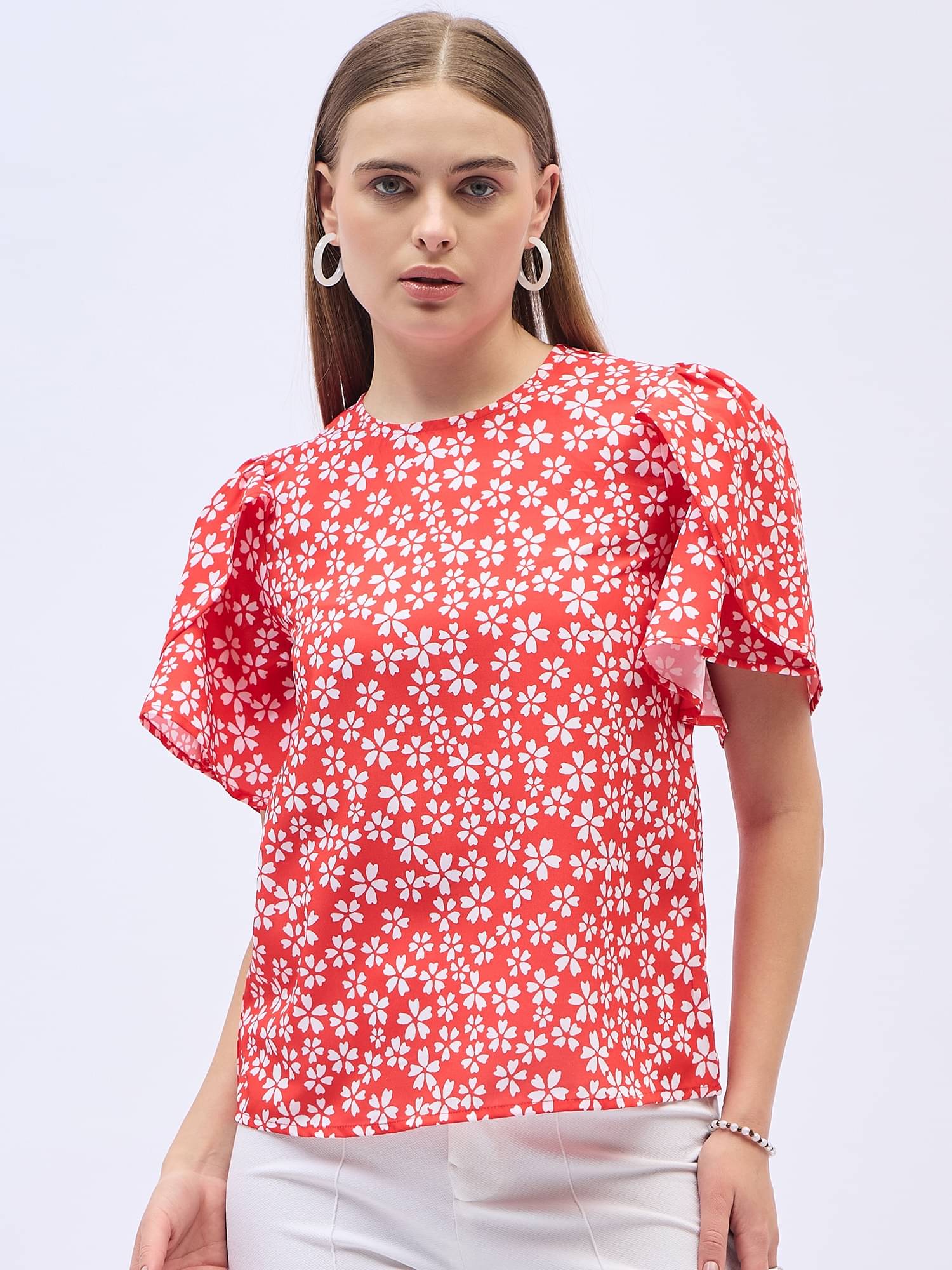 Anjir Women's Polyester Regular Top ( Multicolor ) Anjir Women's Polyester Regular Top ( Multicolor )