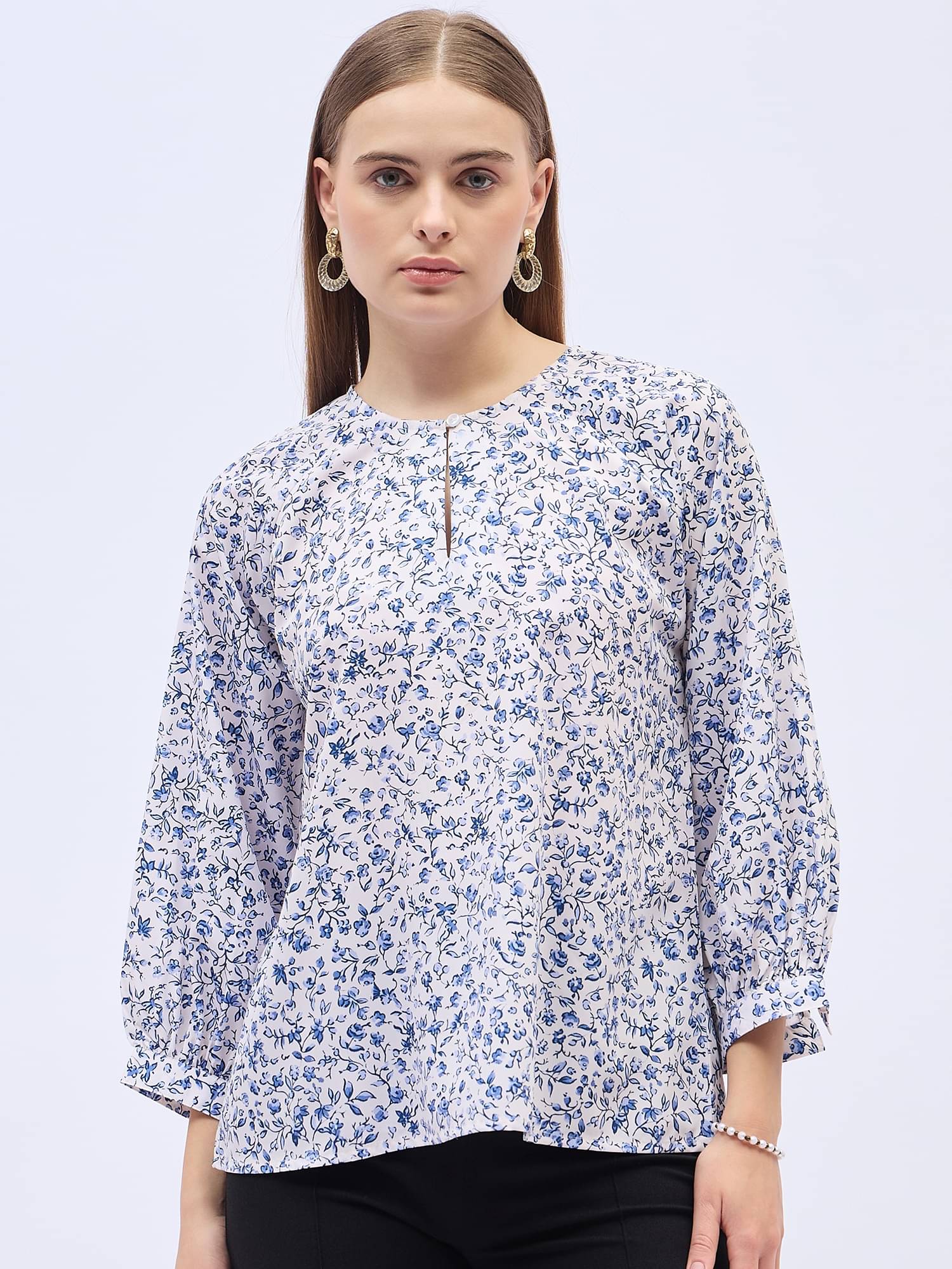 Anjir Women's Polyester Regular Top ( Multicolor ) Anjir Women's Polyester Regular Top ( Multicolor )