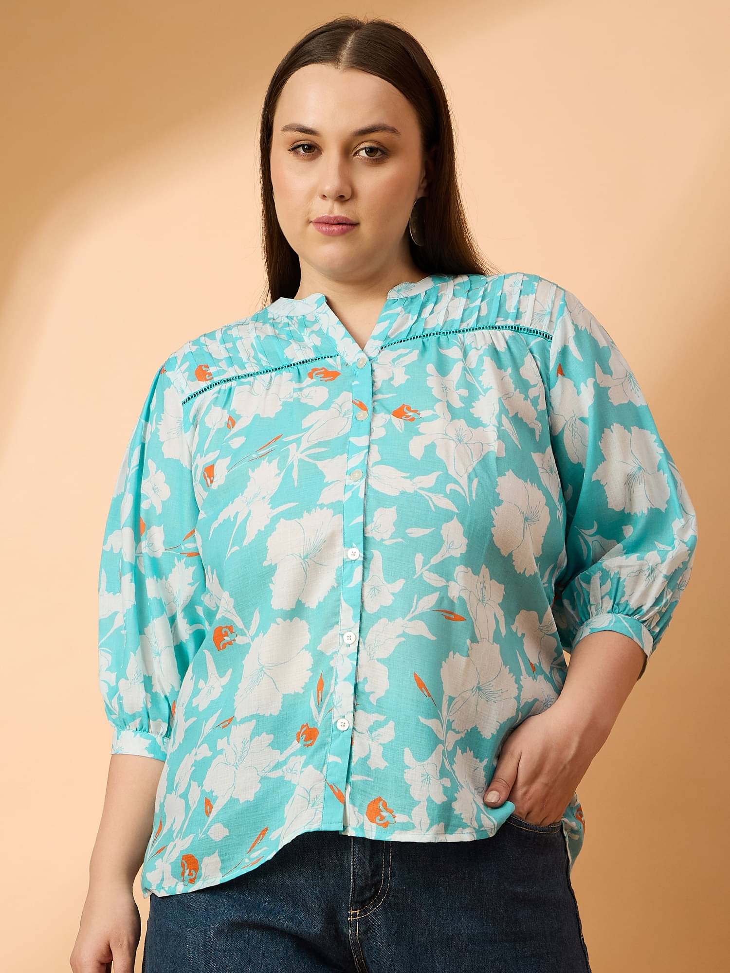 Anjir Women's Polyester Regular Top ( Multicolor ) Anjir Women's Polyester Regular Top ( Multicolor )
