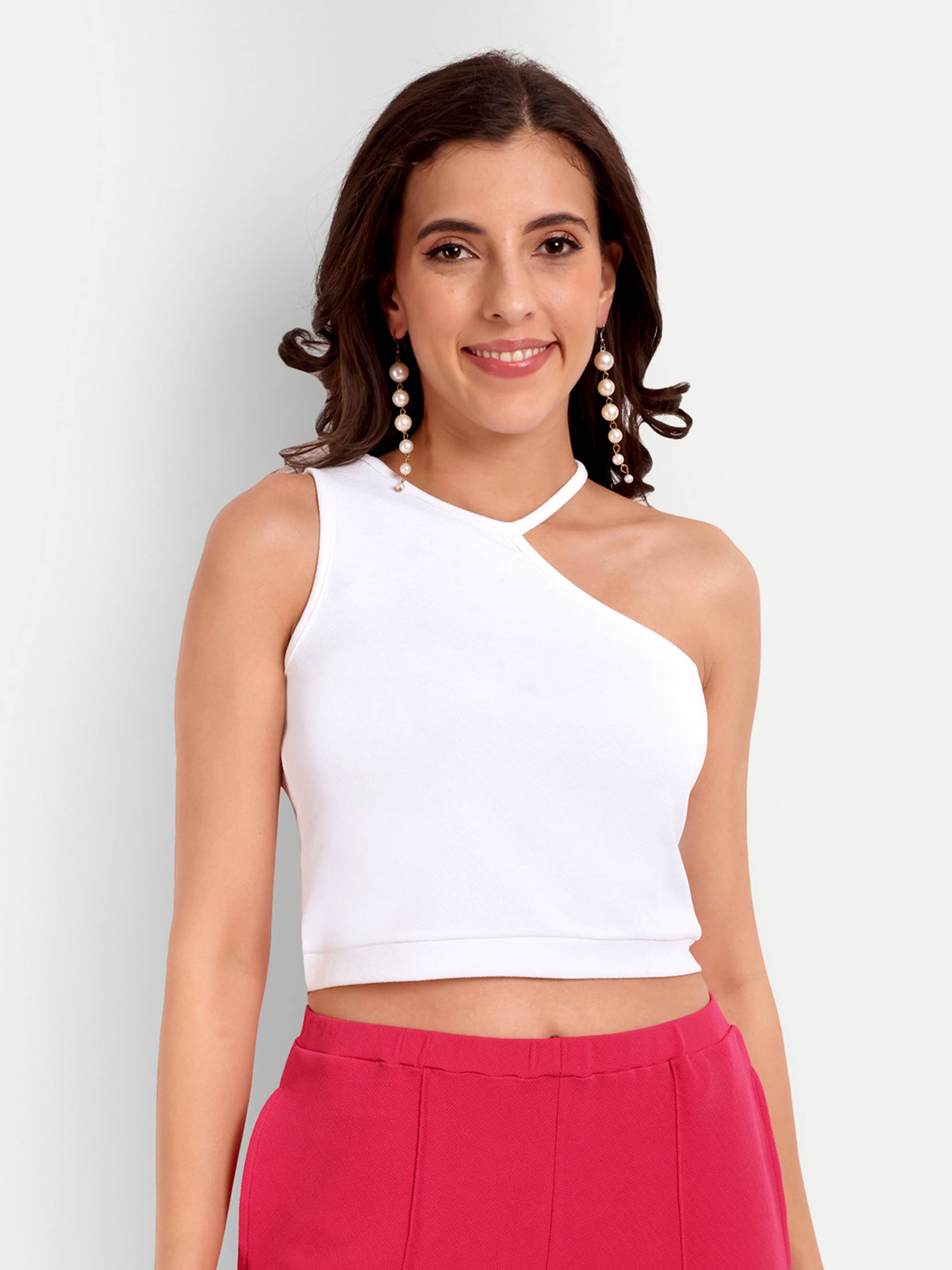 Anjir Women's Polyester Regular Top ( White ) Anjir Women's Polyester Regular Top ( White )