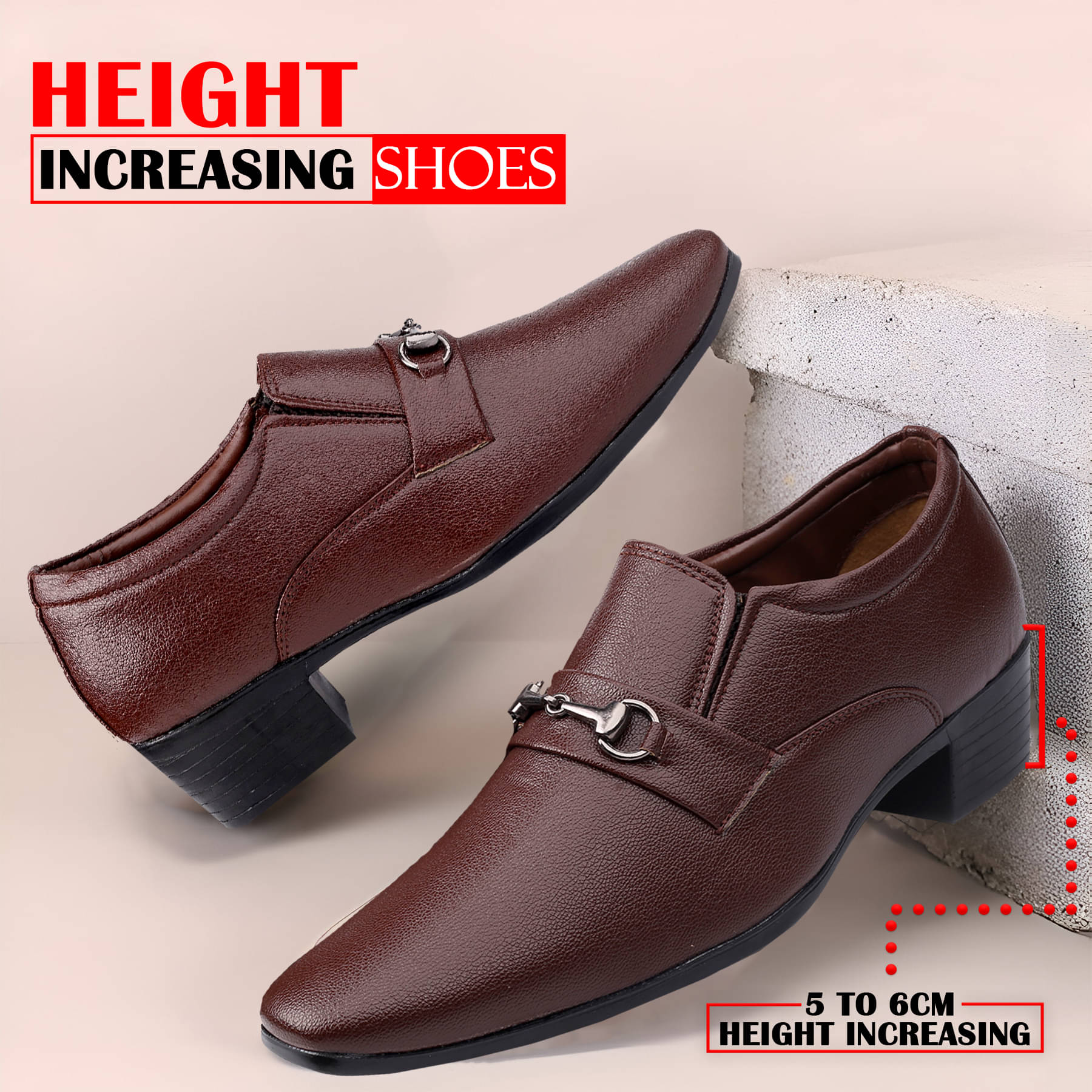     			BXXY Brown Men's Mocassin Formal Shoes