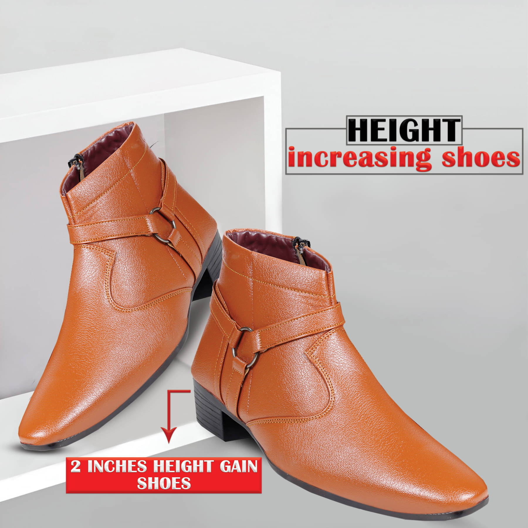     			BXXY Tan Men's Formal Boots