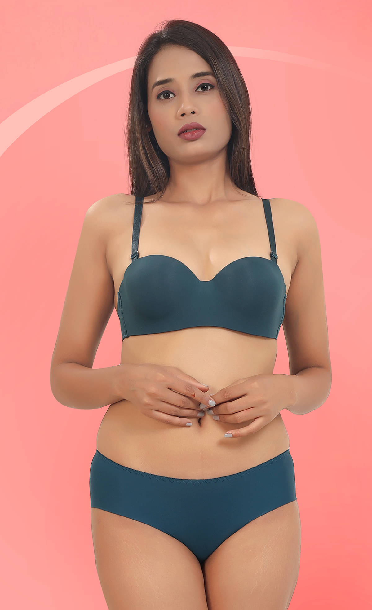     			Bahucharaji Creation Pack of 1 Nylon Bra & Panty Set For Women ( Green )