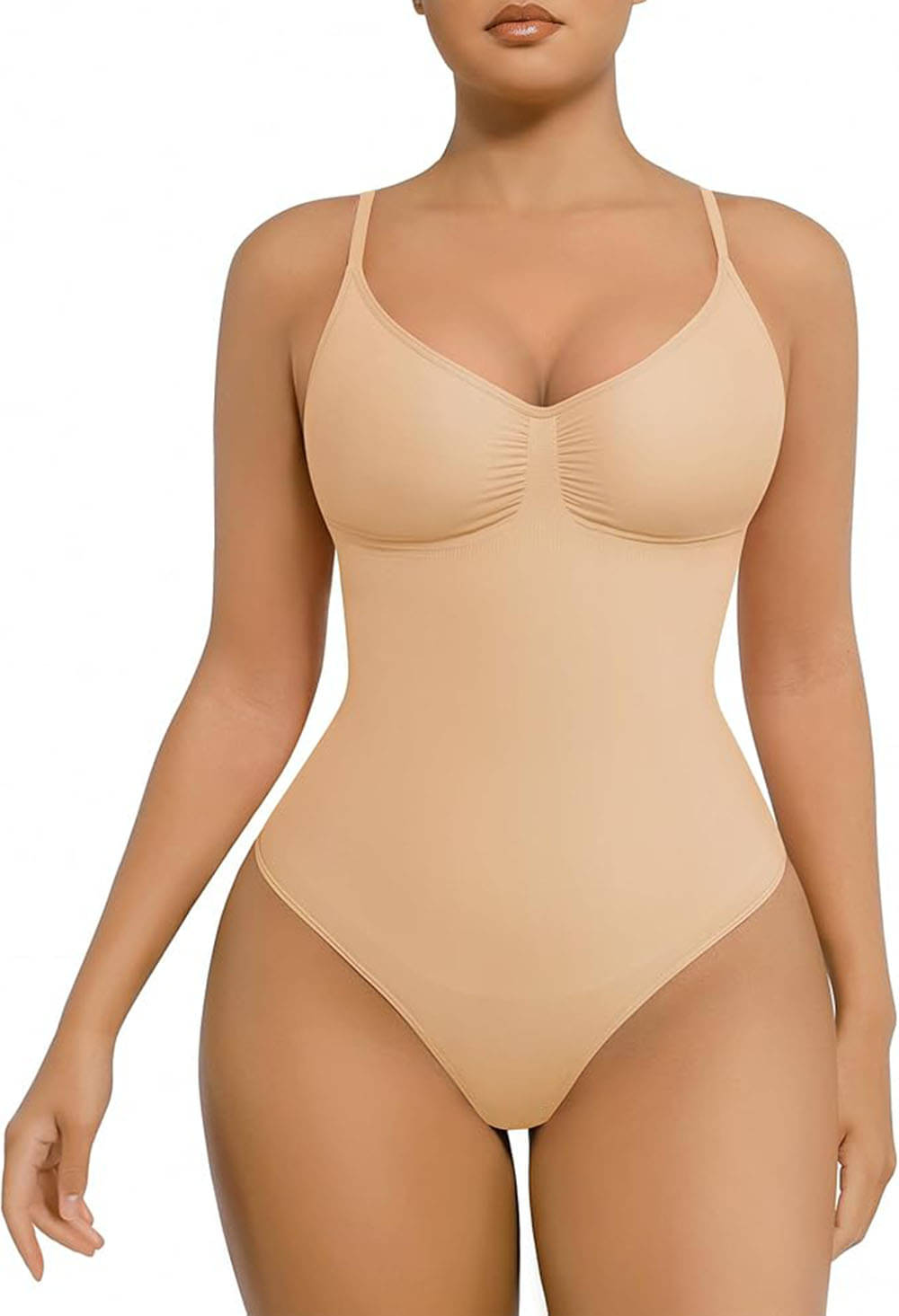 Bahucharaji Creation Pack of 1 Polyester Women's BodySuite ( Beige ) Bahucharaji Creation Pack of 1 Polyester Women's BodySuite ( Beige )