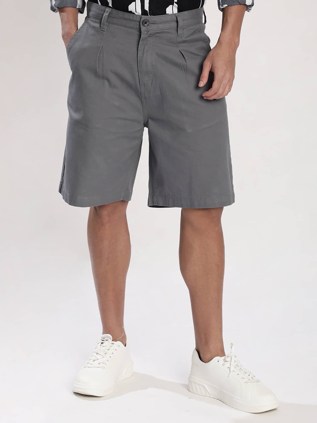 Bene Kleed Grey Cotton Men's Shorts ( Pack of 1 ) - Shorts | Buy online on ZillyBuy
