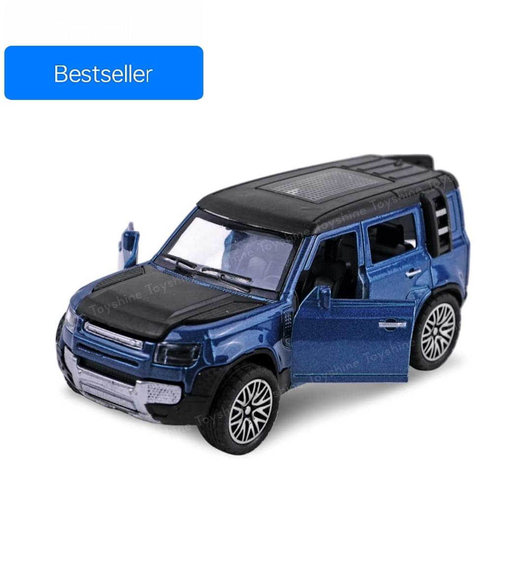     			Bestselling Land Rover Defender (Blue) Die Cast SUV Model Vehicle Toy Car with Pull Back Function Along with Opening Doors and Back Feature for Kids Boy Girl 3+