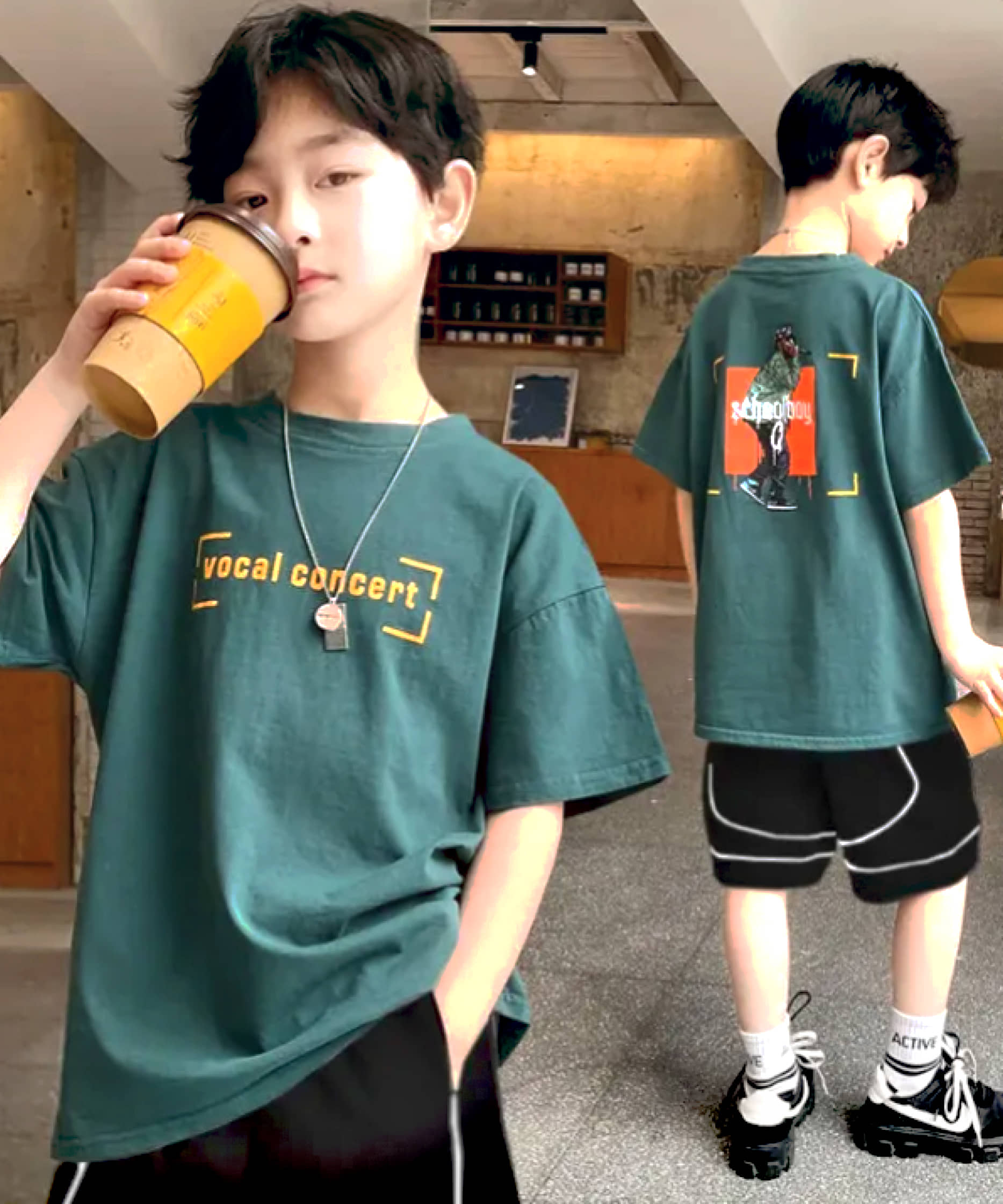 Christy World Pack of 1 Boys & Girls Cotton T-Shirt ( Green )