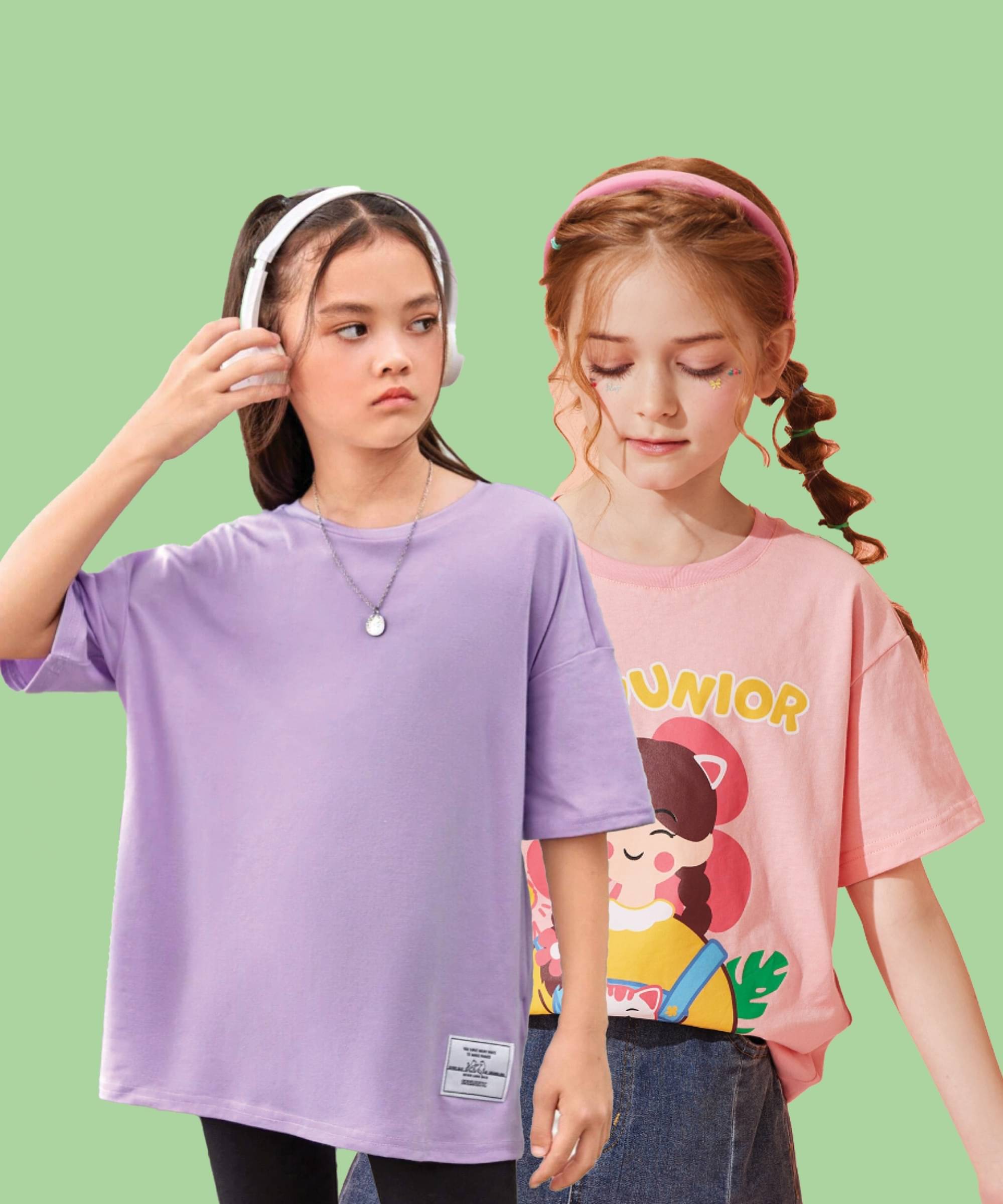     			Christy World Pack of 2 Girls Cotton T-Shirt ( Multicolor )
