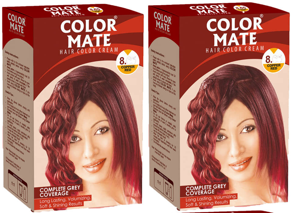 Color Mate Hair Color Cream Copper Red_130Ml (Pack of 2)