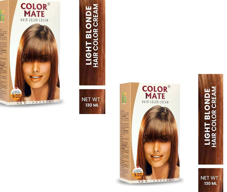 Color Mate Hair Color Cream Light Blonde_130Ml (Pack of 2)