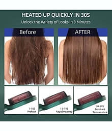 FULKIZA Hair Brush Curling Multicolor Hair Straightener