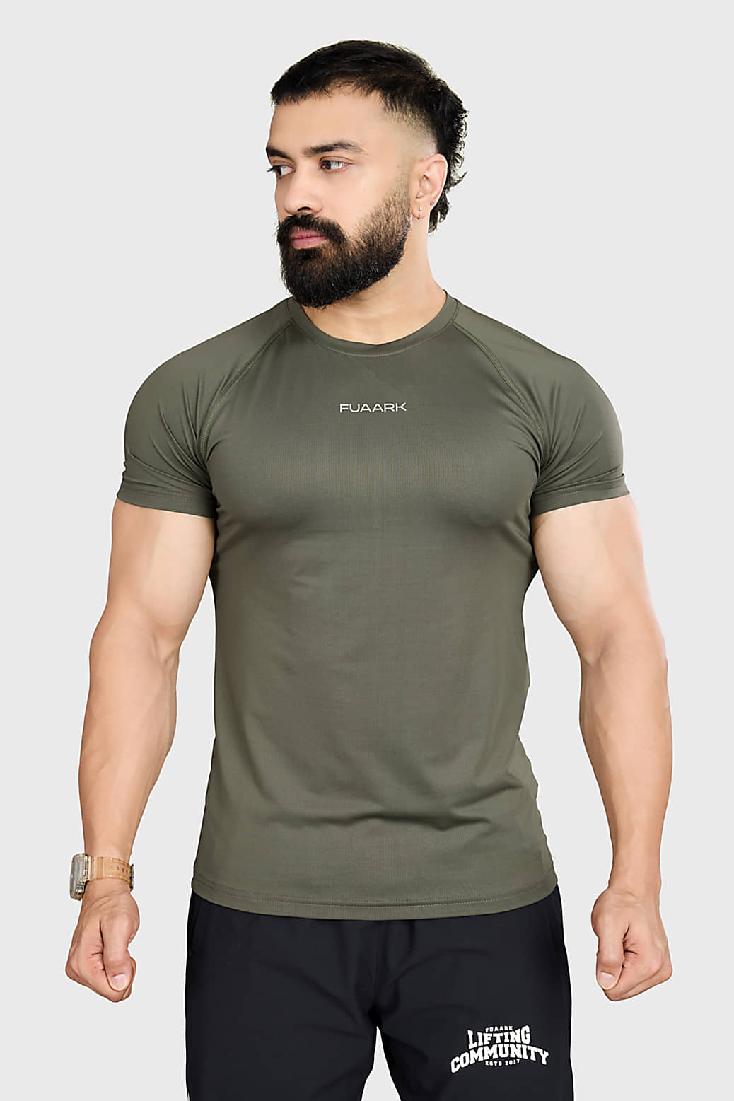 Fuaark Purple Polyester Slim Fit Men's Compression T-Shirt ( Pack of 1 )