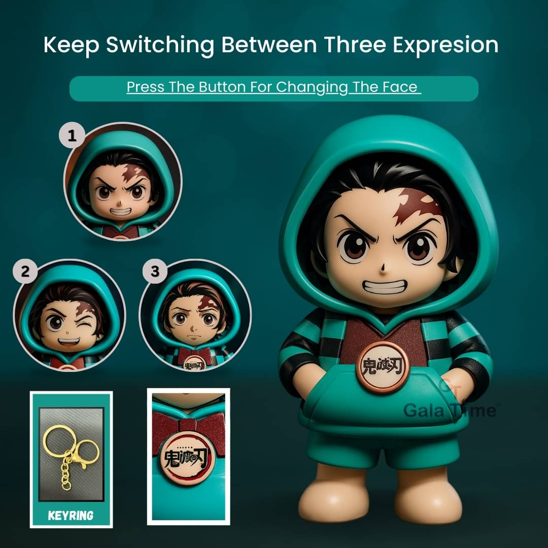 Gala Time Tanjiro 3 Expression Action Figure Keyring Demon Slayer Anime Toy Gift Boys Men Keychain ( Pack of 1 ) Gala Time Tanjiro 3 Expression Action Figure Keyring Demon Slayer Anime Toy Gift Boys Men Keychain ( Pack of 1 )