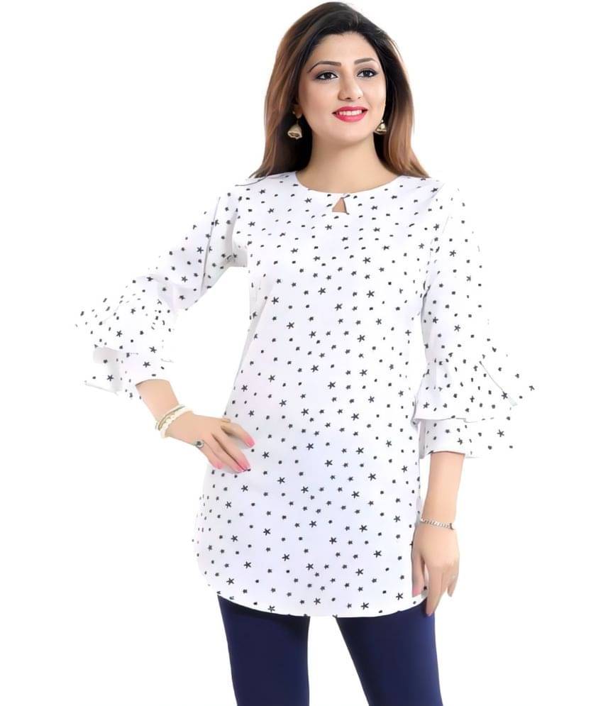     			Hemang Fashion Women's Crepe Regular Top ( White )